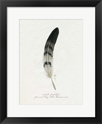 Framed Found Feather I Print