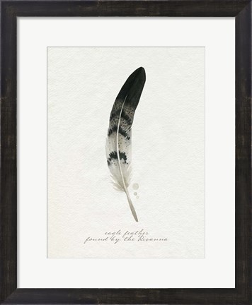 Framed Found Feather I Print