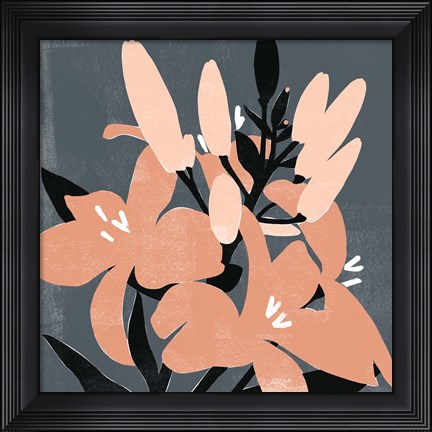 Framed Mod Lilies II Print
