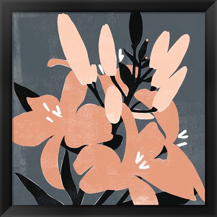 Framed Mod Lilies II Print