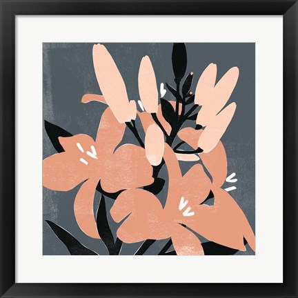 Framed Mod Lilies II Print