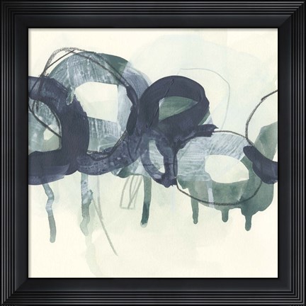Framed Chainlink Verdigris I Print
