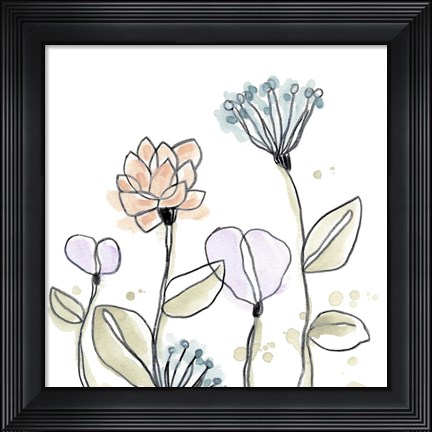 Framed Spindle Blossoms V Print