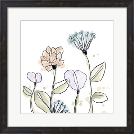 Framed Spindle Blossoms V Print
