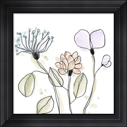 Framed Spindle Blossoms VIII Print