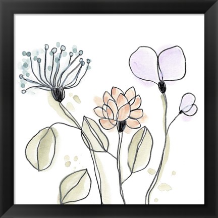 Framed Spindle Blossoms VIII Print