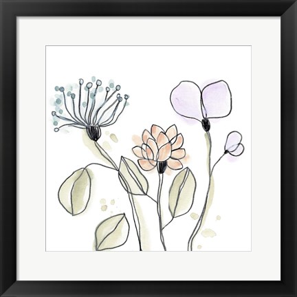 Framed Spindle Blossoms VIII Print