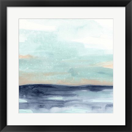 Framed Ocean Morning Mist I Print