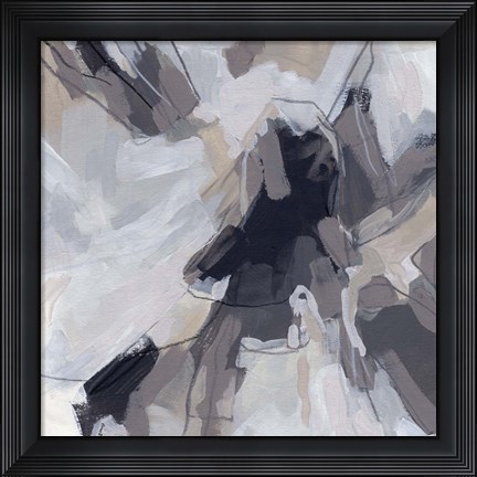 Framed Neutral Burst II Print