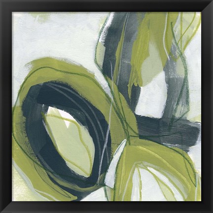 Framed Verdigris Motion I Print