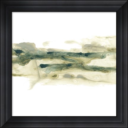 Framed Verdigris Ribbon I Print