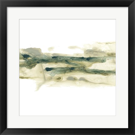 Framed Verdigris Ribbon I Print