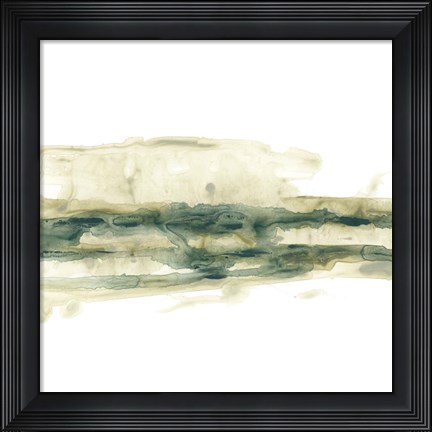 Framed Verdigris Ribbon II Print