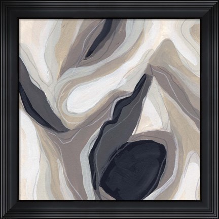 Framed Stone Ripple I Print