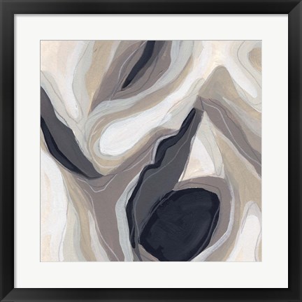 Framed Stone Ripple I Print