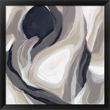 Framed Stone Ripple II Print