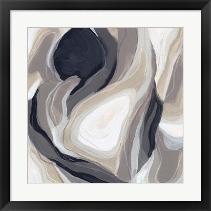 Framed Stone Ripple II Print