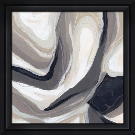 Framed Stone Ripple III Print