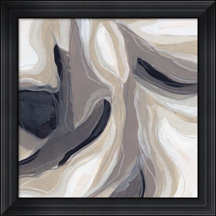 Framed Stone Ripple IV Print