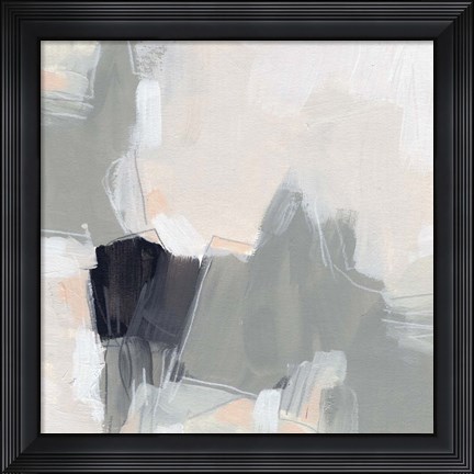 Framed Neutral Echo I Print