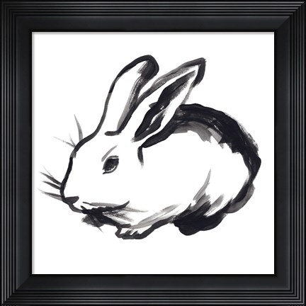 Framed Winter Rabbit II Print