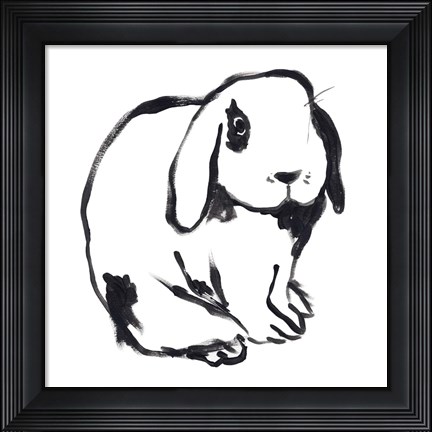 Framed Winter Rabbit III Print