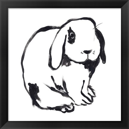 Framed Winter Rabbit III Print