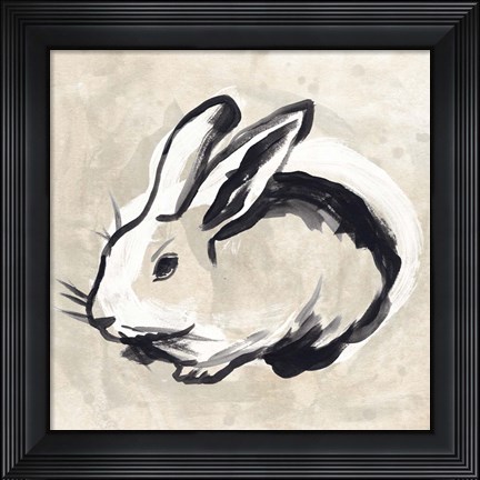 Framed Antique Rabbit II Print