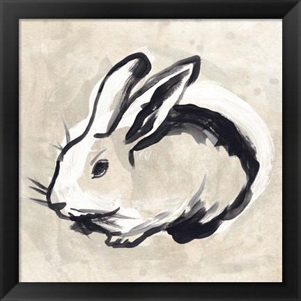 Framed Antique Rabbit II Print