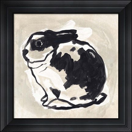 Framed Antique Rabbit IV Print