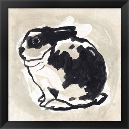 Framed Antique Rabbit IV Print