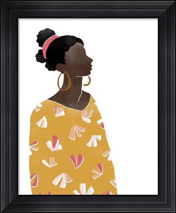 Framed Pattern Poise I Print