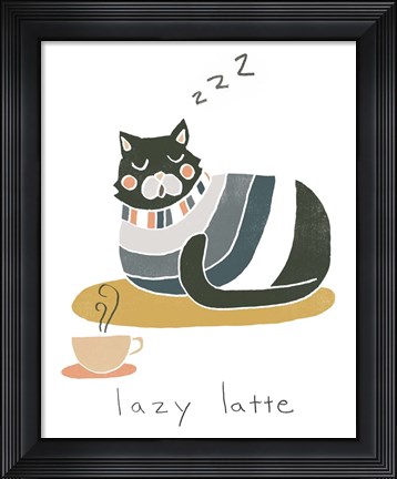 Framed Coffee Cats II Print