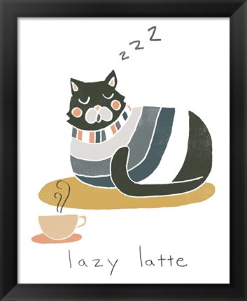 Framed Coffee Cats II Print