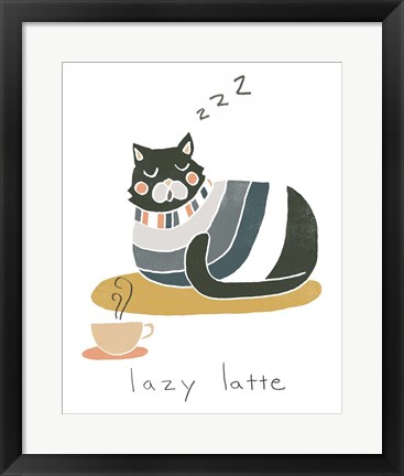 Framed Coffee Cats II Print