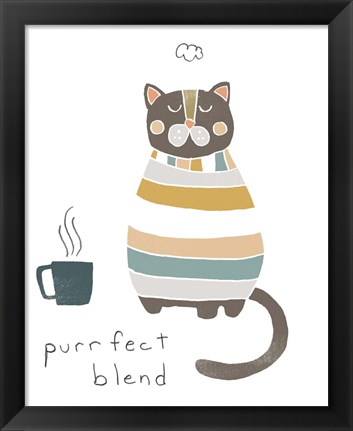 Framed Coffee Cats IV Print