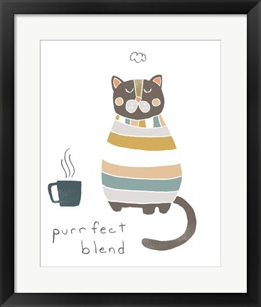 Framed Coffee Cats IV Print