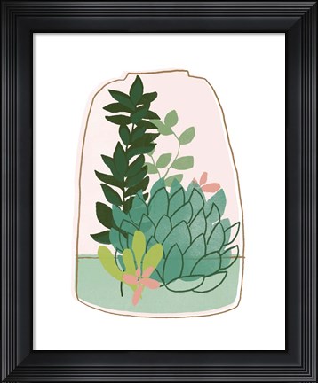 Framed Terrarium Cameo I Print