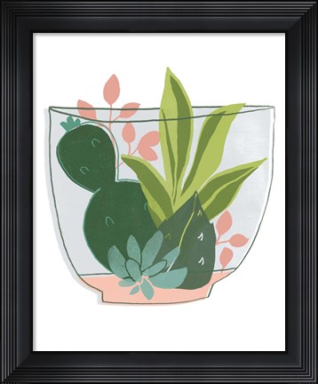 Framed Terrarium Cameo V Print