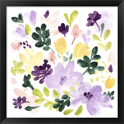 Framed Lavender Meadow I Print