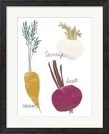 Framed Simple Veggies I Print