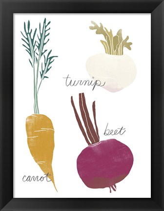 Framed Simple Veggies I Print