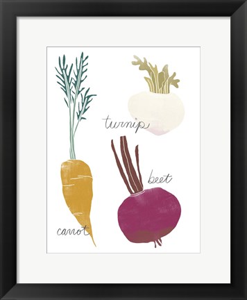 Framed Simple Veggies I Print