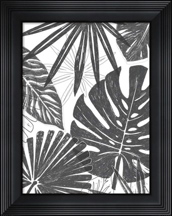 Framed Palm Shadows II Print