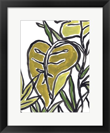 Framed Naive Foliage IV Print