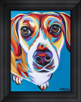 Framed Nosey Dog II Print