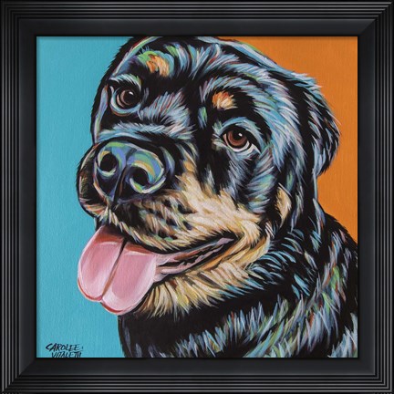 Framed Rottweiler I Print