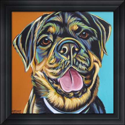 Framed Rottweiler II Print
