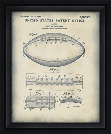 Framed Patented Sport I Print
