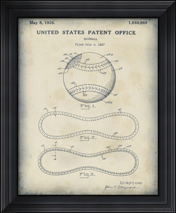 Framed Patented Sport II Print